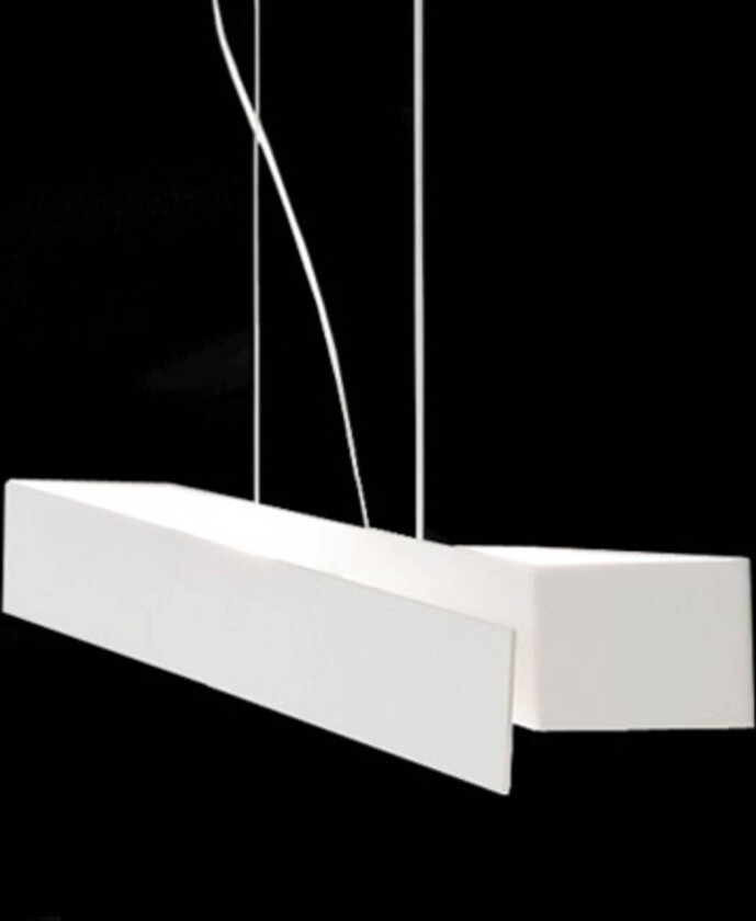 Ekstravagant ZIG ZAG pendellampe i hvitt