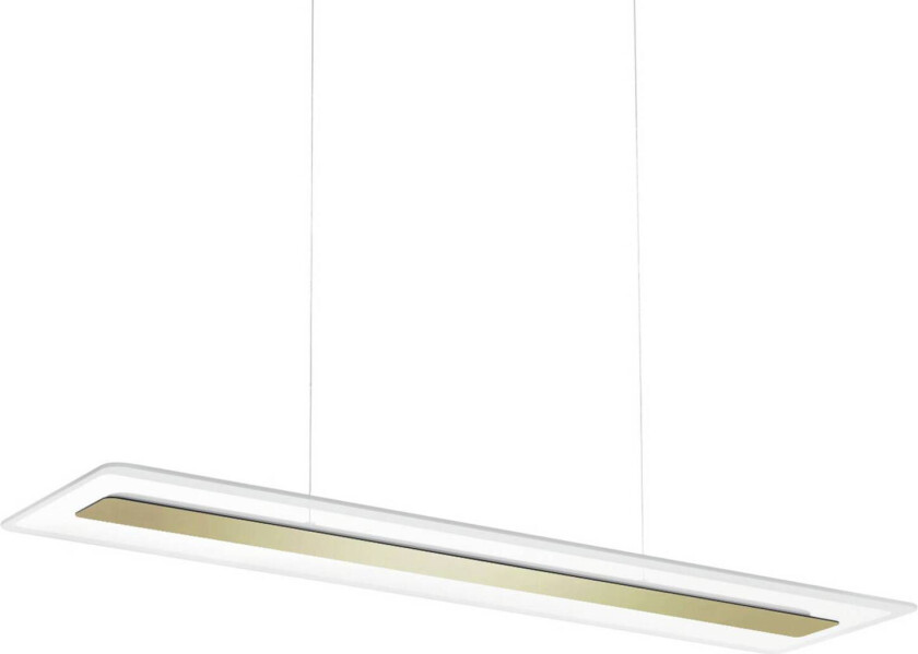 Antille LED-hengelampe, rektangulær, gull