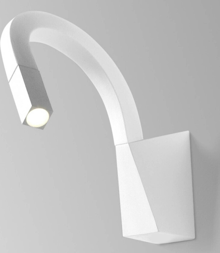 Bøyelig LED-vegglampe Snake i hvitt