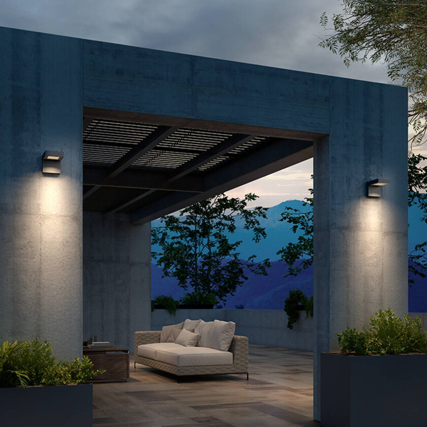 Modis ute vegglampe 1x11,6W CCT antrasitt