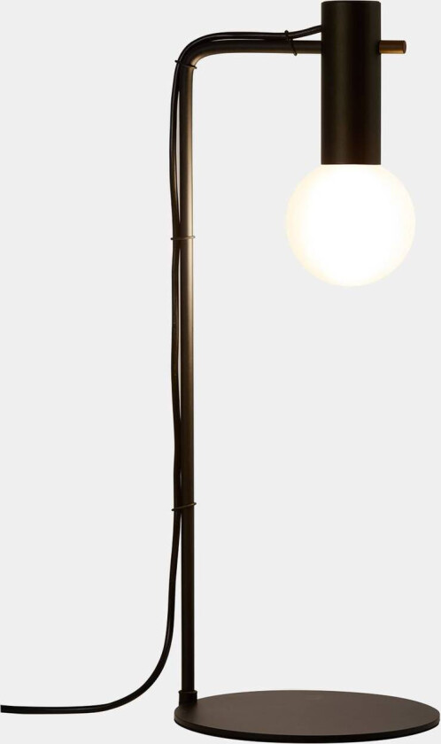 Nude Curved bordlampe E27 svart