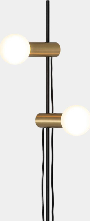 Nude Double gulvlampe E27 gull/svart