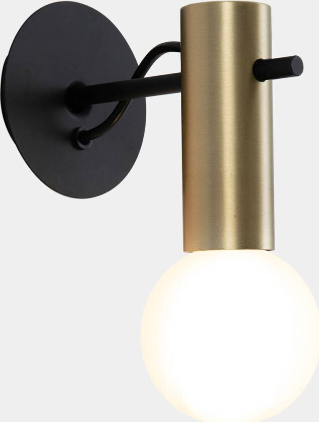 Nude vegglampe E27 matt gull/svart