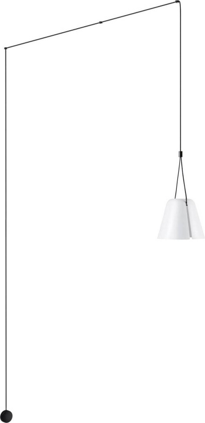 Attic hengelampe konisk desentral hvit