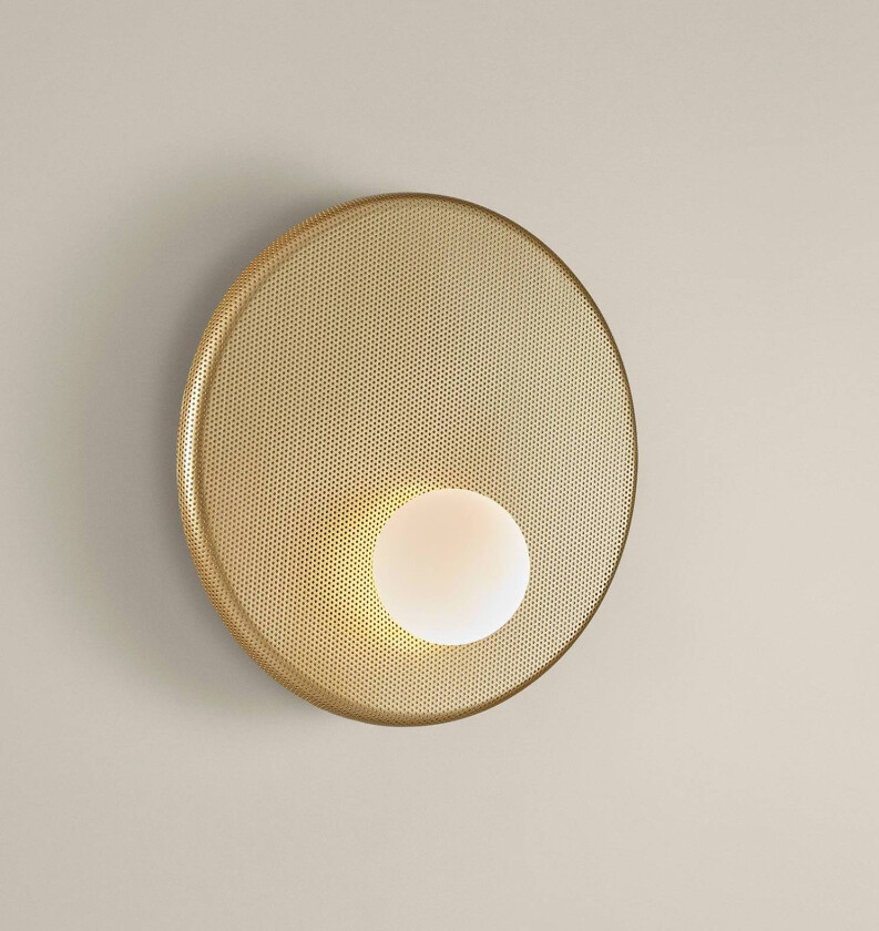 Trip vegglampe Ø 30cm matt gull