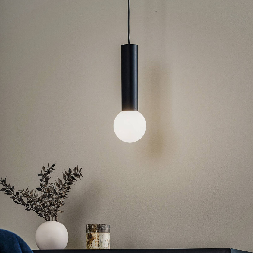 Mist baderoms-hengelampe IP44 svart