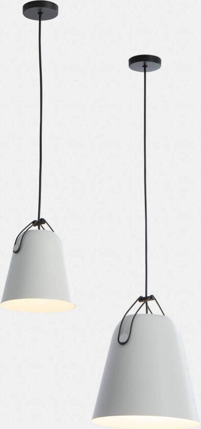 LED-hengelampe Napa, Ø 28 cm, grå