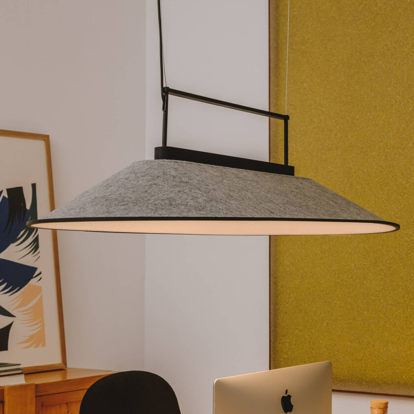 LEDS-C Shoemaker LED-pendellampe oval, lysegrå