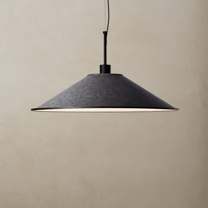 Shoemaker LED-hengelampe rund, antrasitt