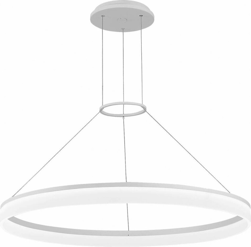 hengelampe CIRC Round, Ø 80 cm, hvit, aluminium
