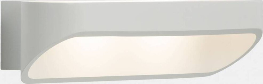 Oval LED-vegglampe i hvit