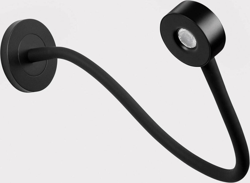 Link LED-vegglampe svart