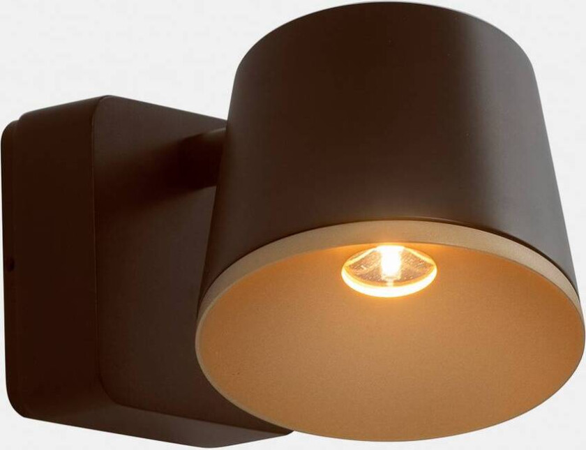 Drone LED-vegglampe justerbar, brun