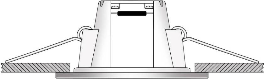 LED-downlight Holstein IP65, 116° stiv, stål