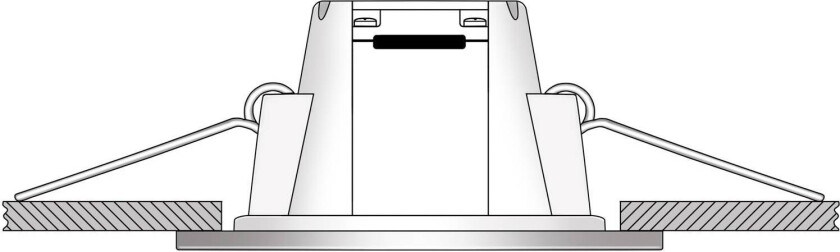 LED-downlight Holstein IP65, 116° stiv, hvit