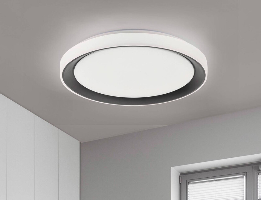 Disc LED-taklampe svart/hvit, RGBW