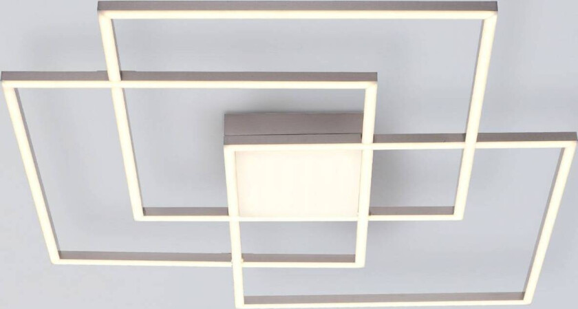 LED-taklampe Asmin, CCT, stål, 75x75 cm