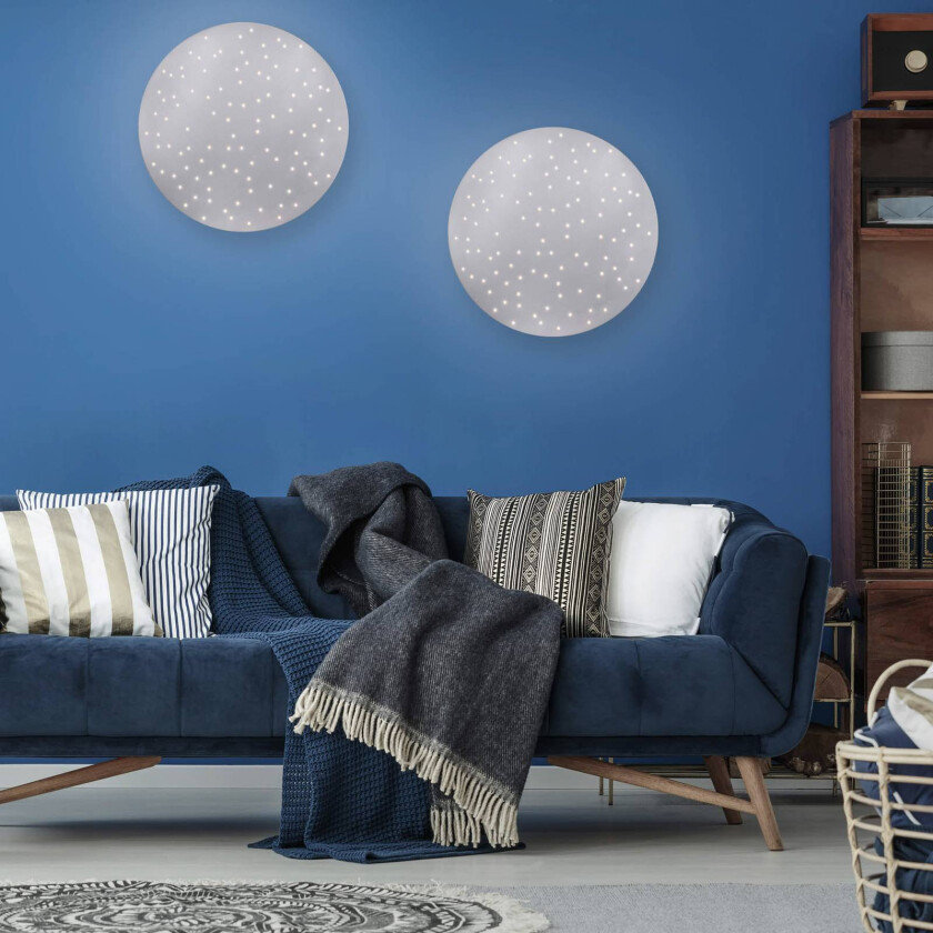 LED-taklampe Sparkle CCT dim stål Ø 48cm