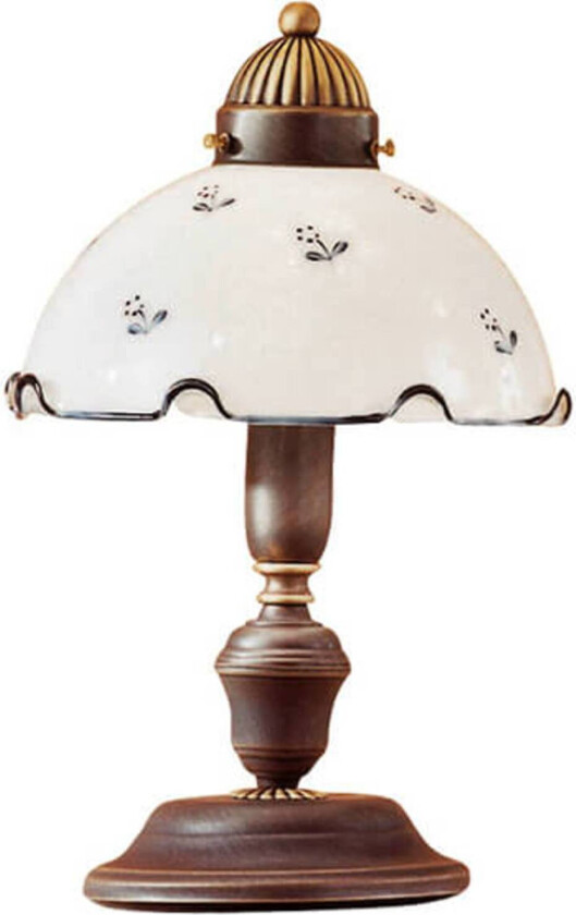 Dekorativ bordlampe Nonna hvit-blå