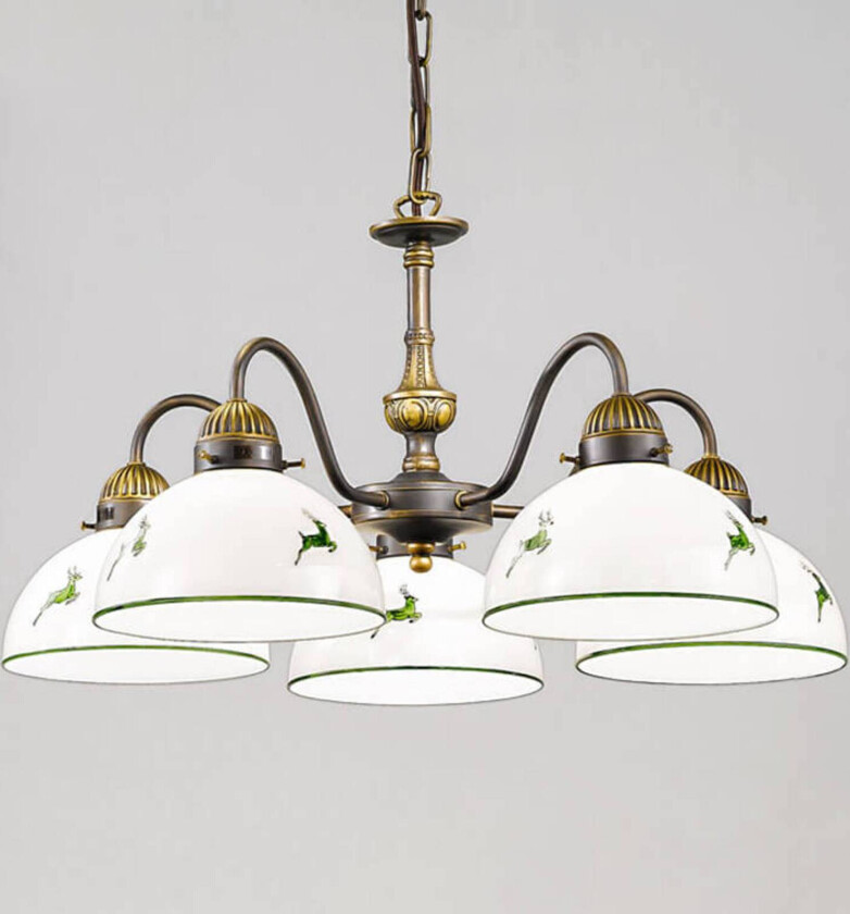 Nonna hengelampe i Landhausstil, hvit- grønn