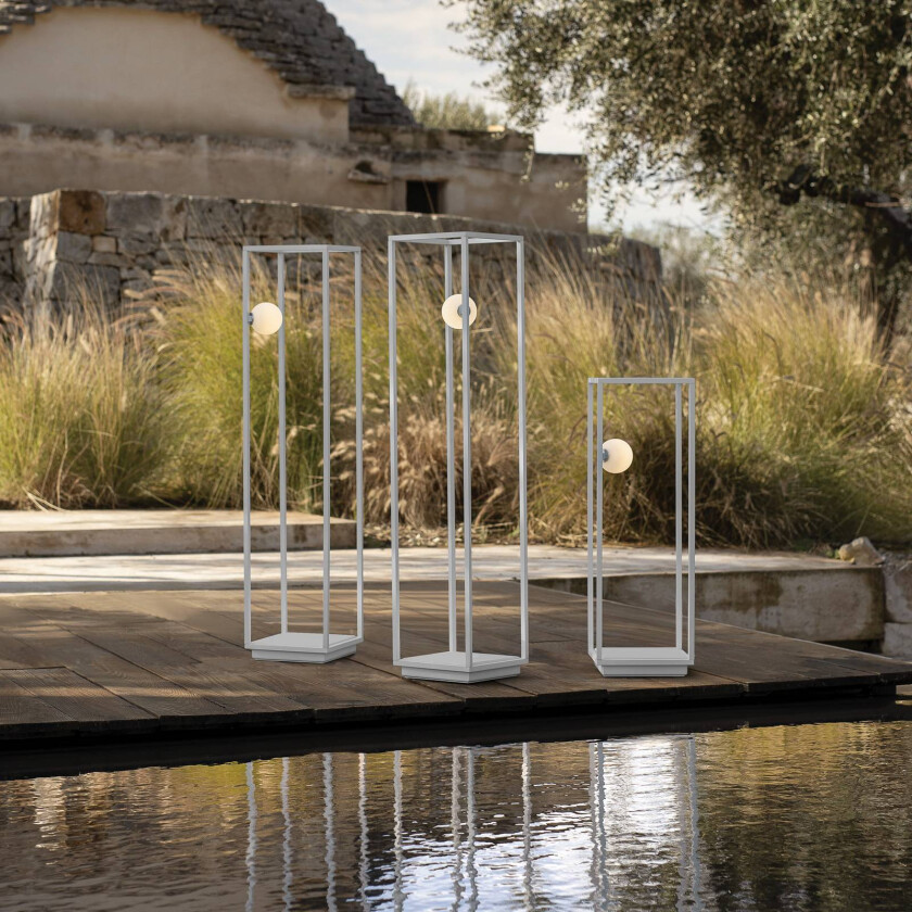 Abachina LED-gulvlampe 1 lysk 103 cm hvit