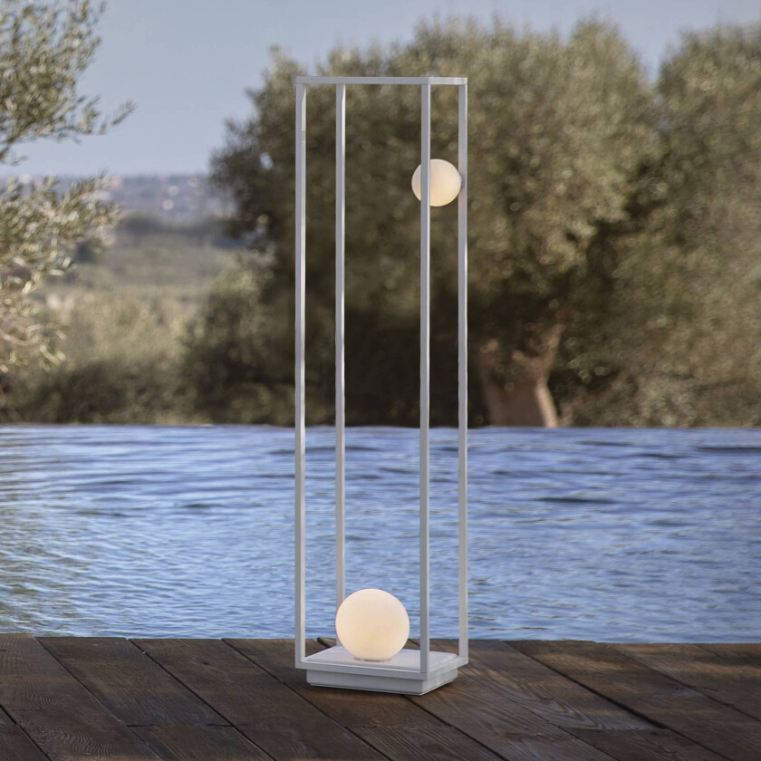 Abachina LED-gulvlampe IP65 103cm hvit