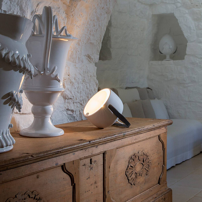 Bag - keramisk designer-bordlampe