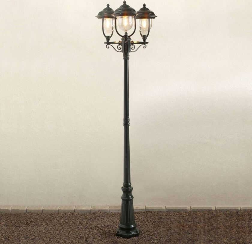 Romantisk PARMA kandelaber med tre lys i grønn