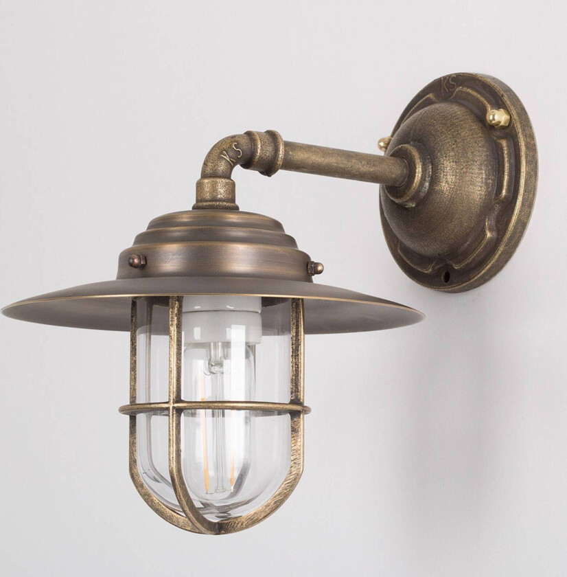 Tours utendørs vegglampe i lanterneform, bronse