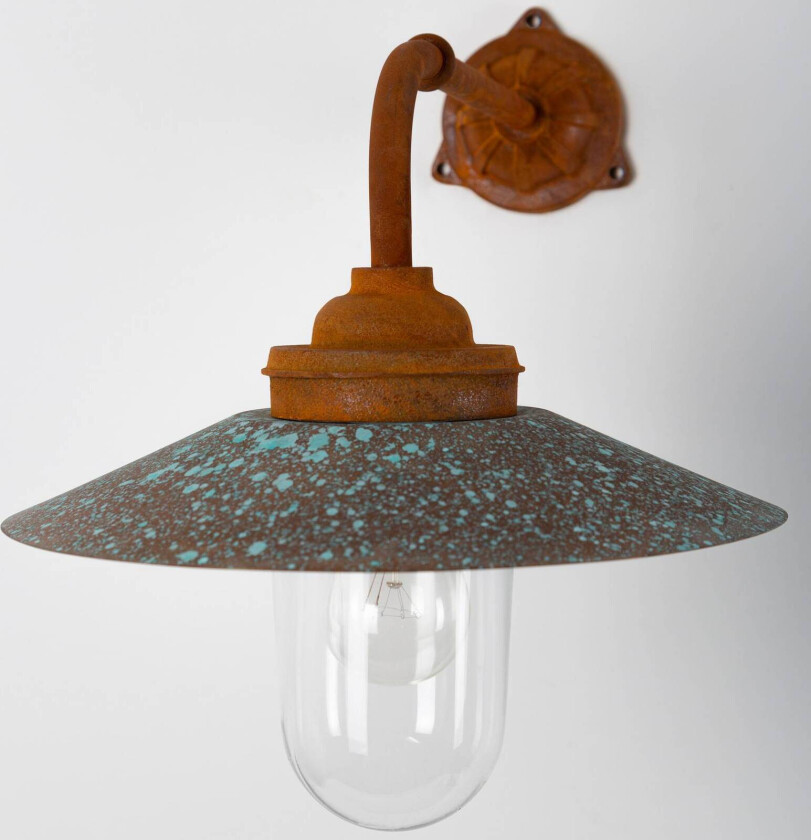 Provence utendørs vegglampe i rustbrun