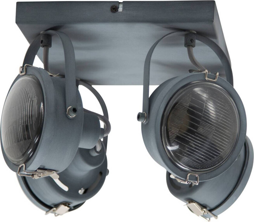 Kvadratisk taklampe Satellite i grått