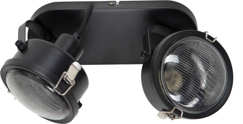 Satellite-vegglampe med to lamper i svart