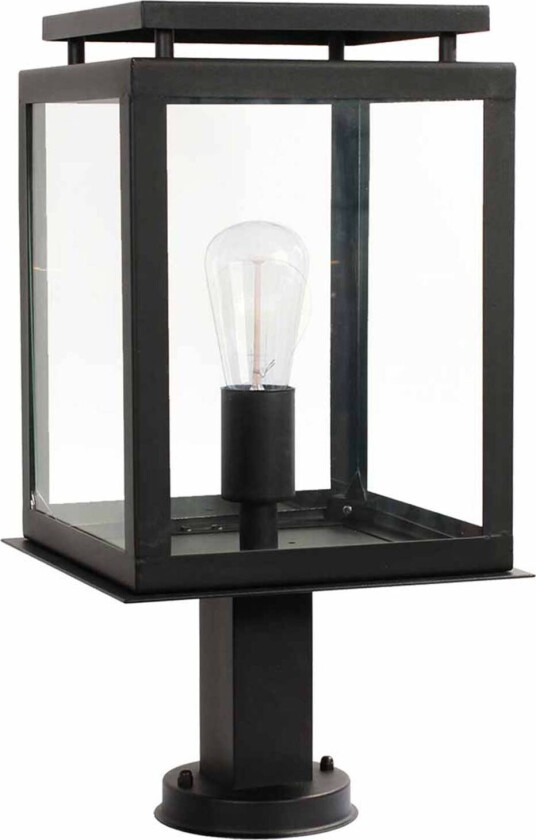Sokkellampe de Vecht, svart, IP44