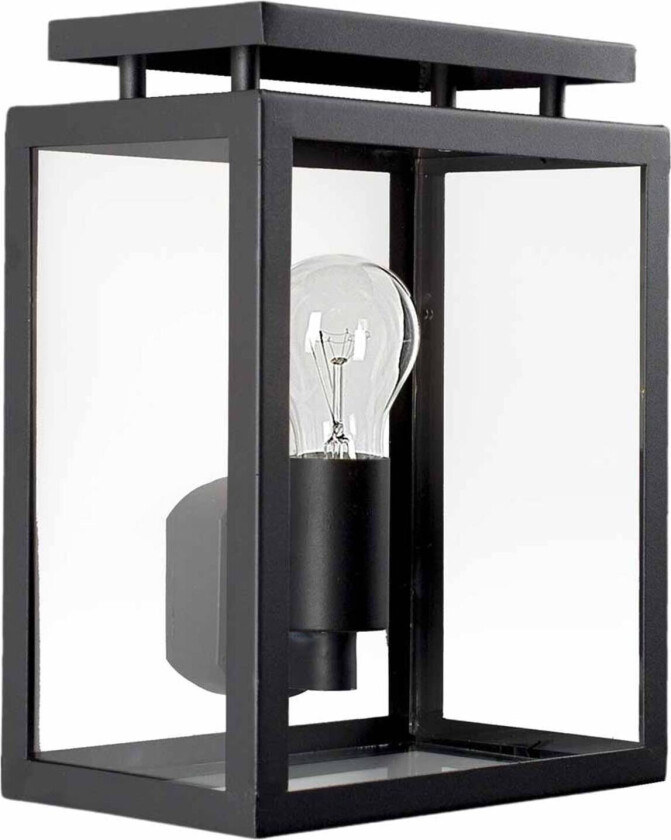 Utendørs vegglampe de Vecht, 28 cm, svart