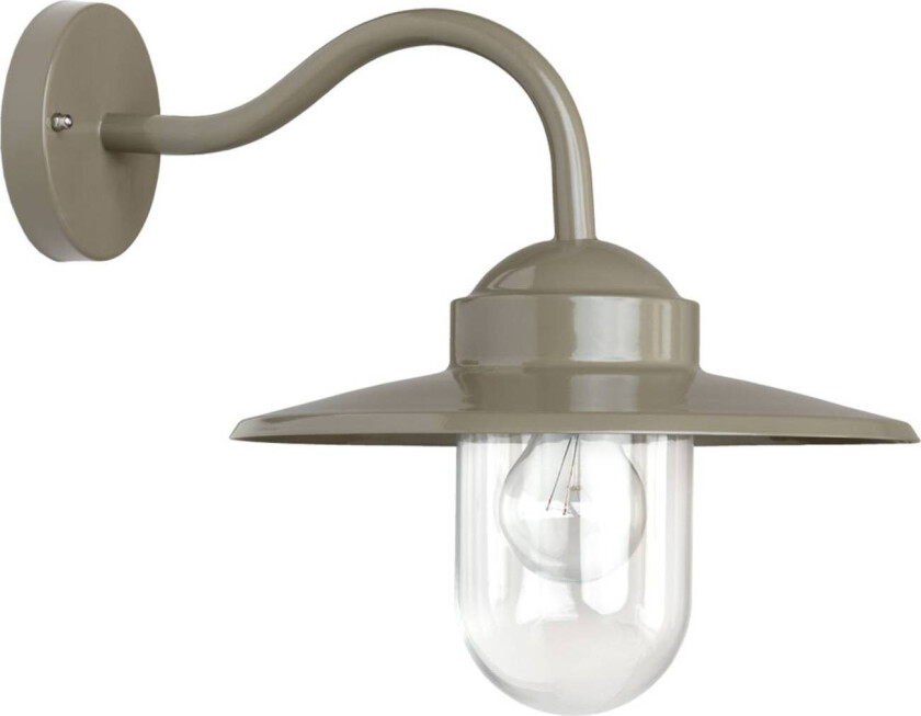 Taupe-farget utendørs vegglampe Dolce