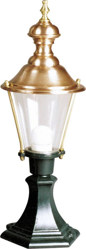 Luuk-sokkelampe med grønn sokkel