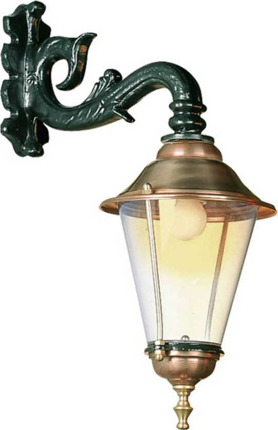 Hoorn - Utendørs vegglampe, bunnkontakt, grønn