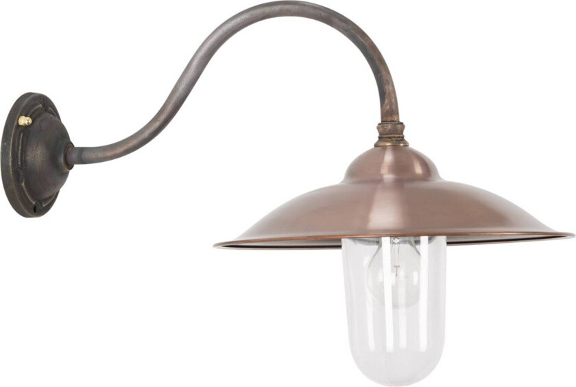 Vegglampe i kobber Vienna for utendørs bruk
