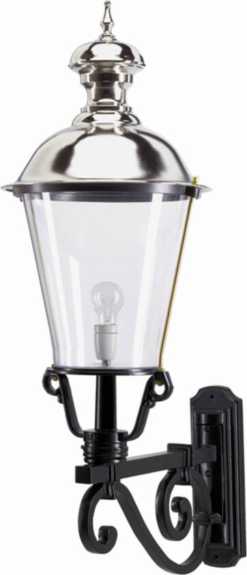 NOTARIS L - Vegglampe for utendørs bruk, krom