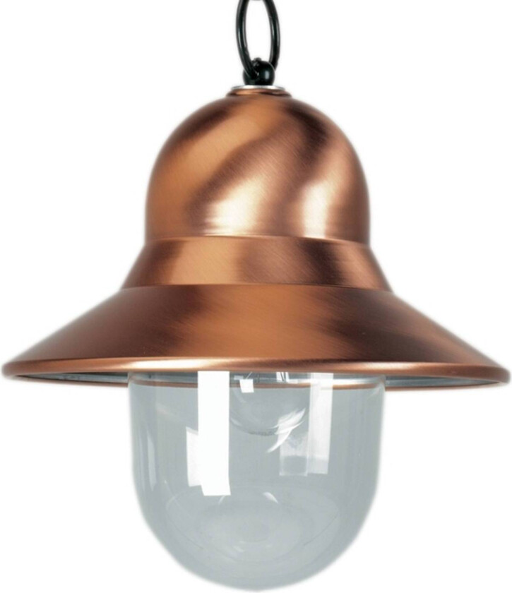 Kobberfarget Toscane utendørs pendellampe, svart