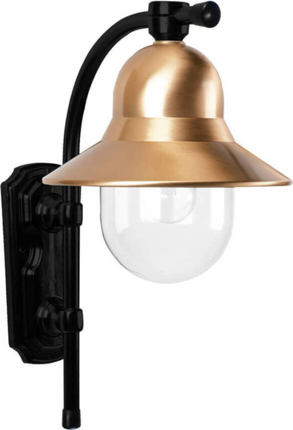 Tidløs Toscane utendørs vegglampe, svart