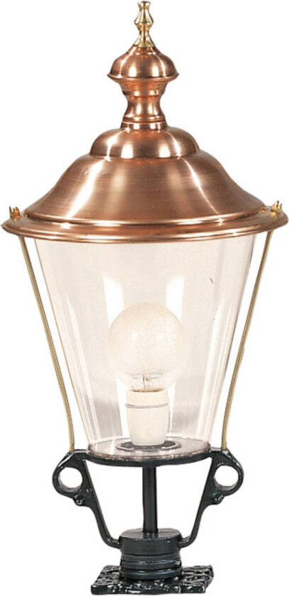 Stibelysning K3b med kobberdeksel, svart