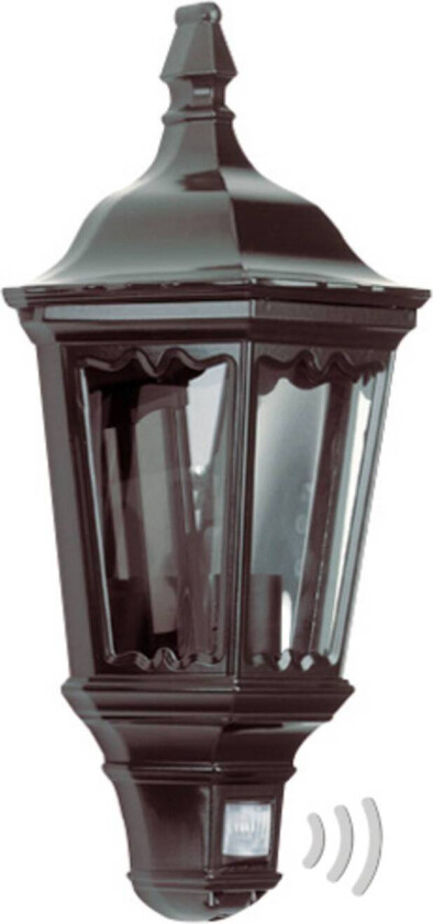 Praktisk utendørs vegglampe Ancona, svart