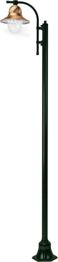 1-lys stolpelampe Toscane 240 cm, grønn