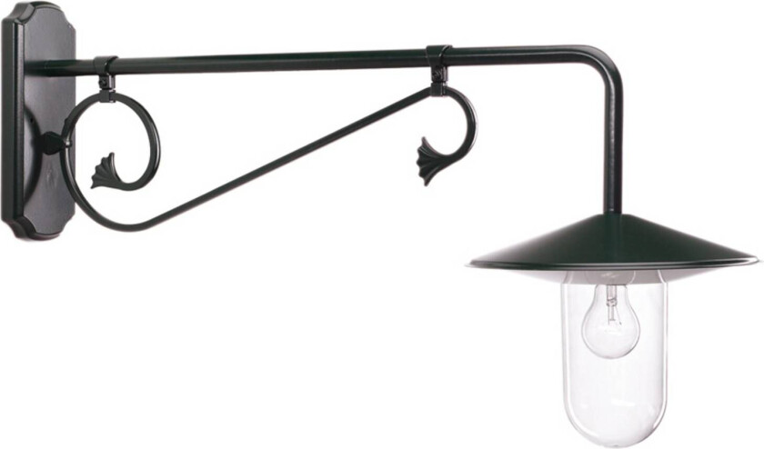 Louvre utendørs vegglampe, utstikk 90 cm grå/matt