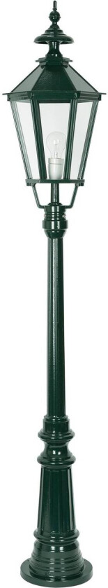 Dublin stolpelampe i støpt aluminium, grønn