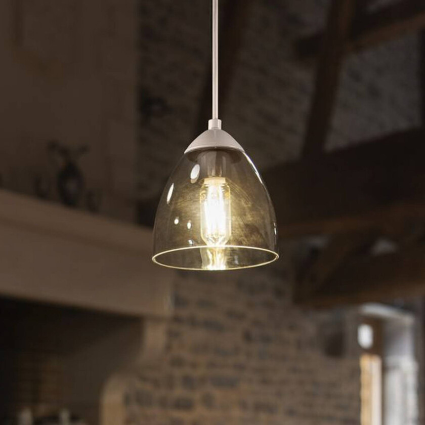 Para Cone GL pendellampe med glasskjerm, hvit