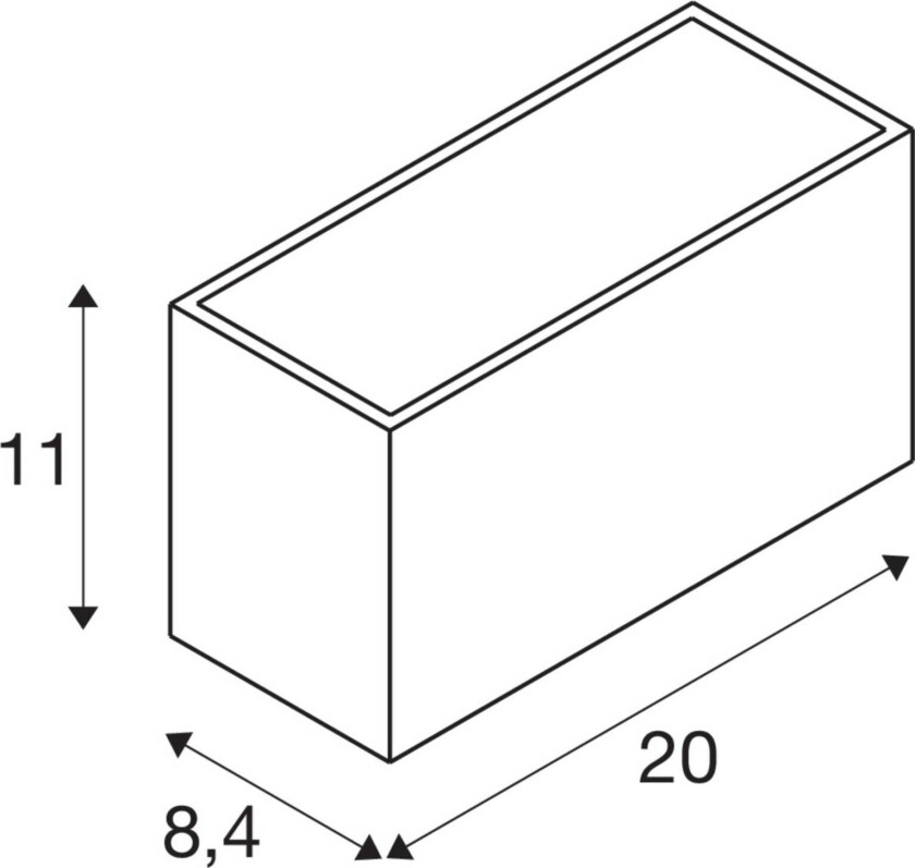 Sitra LED utendørs LED-vegglampe opp/ned 20 antracit