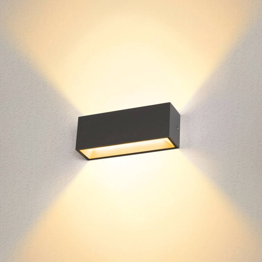 Sitra LED utendørs LED-vegglampe opp/ned 30 antracit