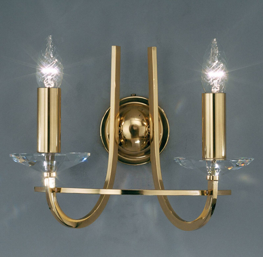 KOLARZ Imperial vegglampe, messing, 2 lyskilder